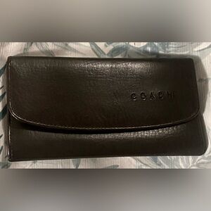 Vintage Coach USA 9911 Brown Glove Tanned Leather Checkbook Wallet